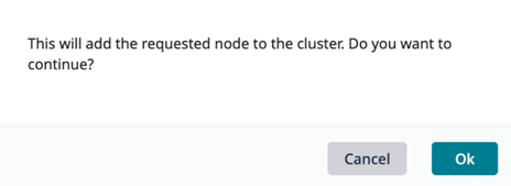 Add Node Confirmation Dialog Add Node Confirmation Dialog